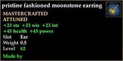 Pristine fashioned moonstone earring