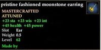 Fashioned moonstone earring