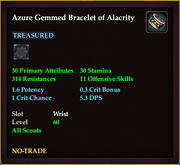 Azure Gemmed Bracelet of Alacrity