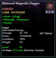 Balanced Magnetic Dagger