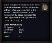 Dark bargainers negotiator boots
