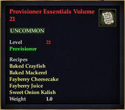 Provisioner Essentials Volume 21