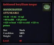 Fashioned beryllium torque