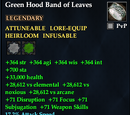 Green Hood Band of Leaves