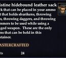 Pristine hidebound leather sack