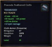 Peacock Feathered Cuffs