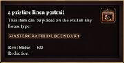 A pristine linen portrait