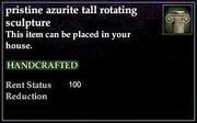 Azurite tall rotating sculpture