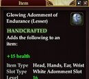 Glowing Adornment of Endurance (Lesser)