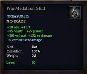 War Medallion Stud