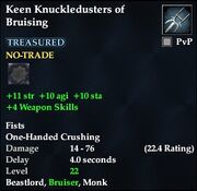Keen Knuckledusters of Bruising