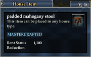 Padded mahogany stool