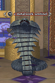 A metalwork sentinel