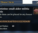 A pristine small alder militia table