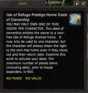 Isle of Refuge Prestige Home Deed of Ownership
