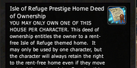 Isle of Refuge Prestige Home Deed of Ownership
