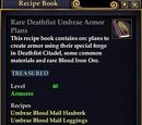 Rare Deathfist Umbrae Armor Plans