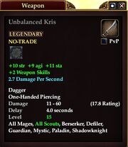 Unbalanced Kris