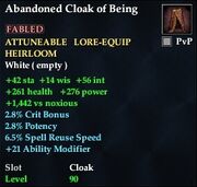 Abandoned Cloak of Being
