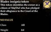 Blades insignia token