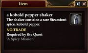 A kobold pepper shaker