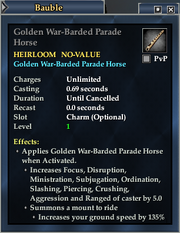 Golden War-Barded Parade Horse