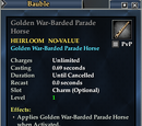 Golden War-Barded Parade Horse