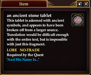 An ancient stone tablet