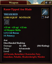 Razor-Tipped Axe Blade