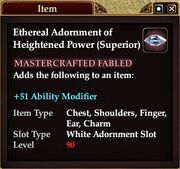 Ethereal Adornment of Heightened Power (Superior)