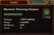 Rhenium Throwing Hammer