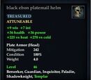 Black ebon platemail helm