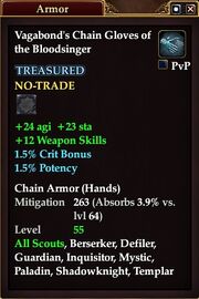 Vagabond's Chain Gloves of the Bloodsinger