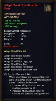 Adept Blood Hide Shoulder Pads