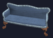 Ornate mahogany couch (Visible)