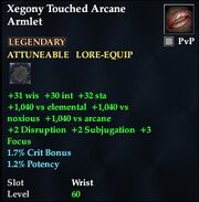 Xegony Touched Arcane Armlet