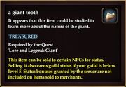 A giant tooth