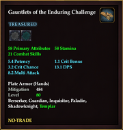 Gauntlets of the Enduring Challenge