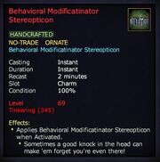 Behavioral Modificatinator Stereopticon LU35
