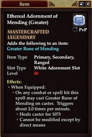 Ethereal Adornment of Mending (Greater)