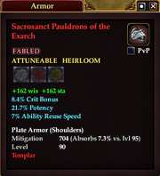 Sacrosanct Pauldrons of the Exarch