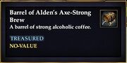 Barrel of Alden's Axe-Strong Brew