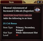 Ethereal Adornment of Increased Criticals (Superior)