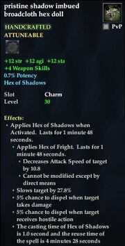 Pristine shadow imbued broadcloth hex doll