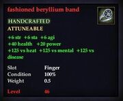 Fashioned beryllium band