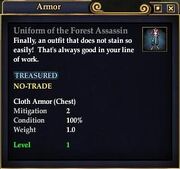 Uniform of the Forest Assassin