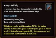 A naga tail tip