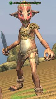 Sandcrack gravedigger