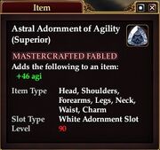 Astral Adornment of Agility (Superior)