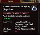 Astral Adornment of Agility (Superior)